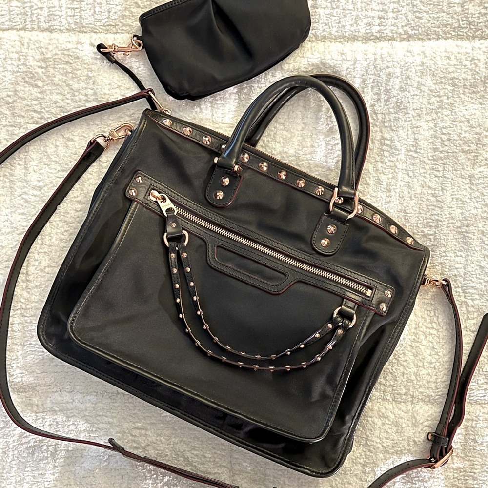 MZ Wallace Britt in black with rose gold